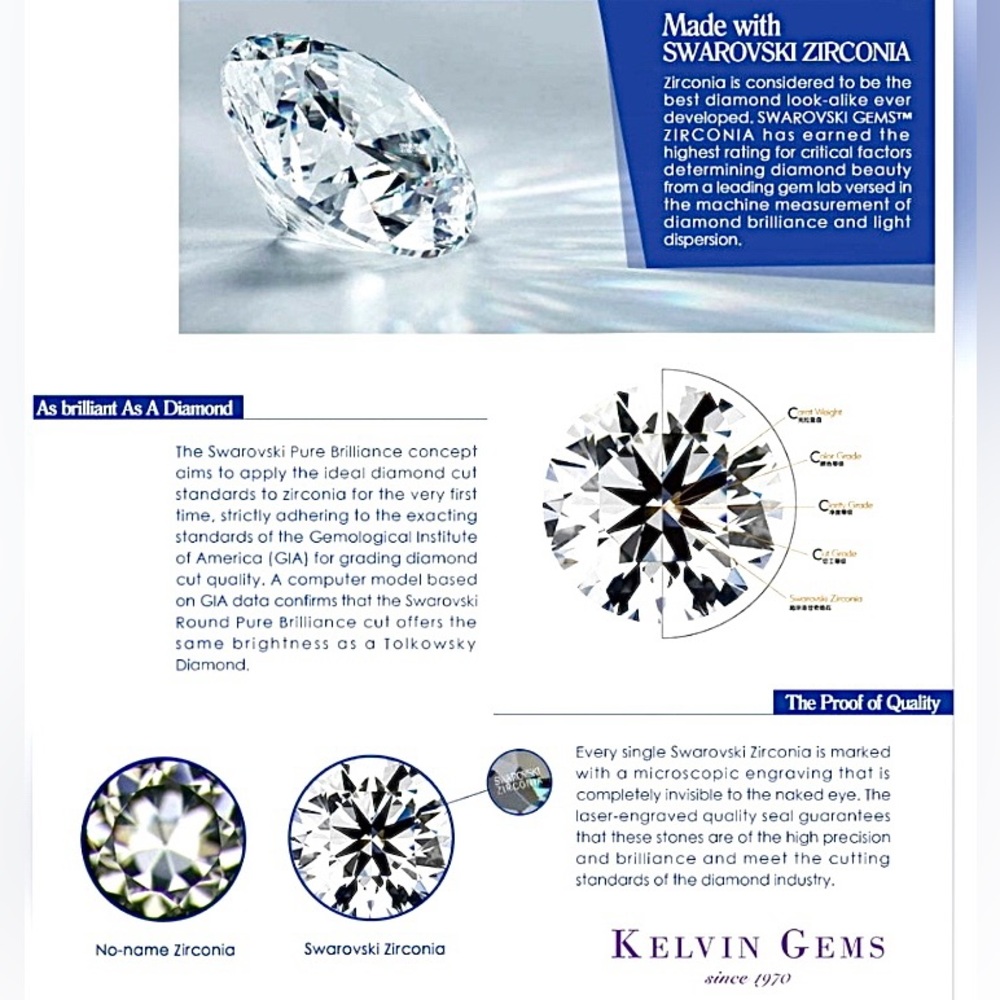 Rose Gold sterling silver Engagement Ring Set with Swarovski Stones Asher Cut - Picture 9 of 11